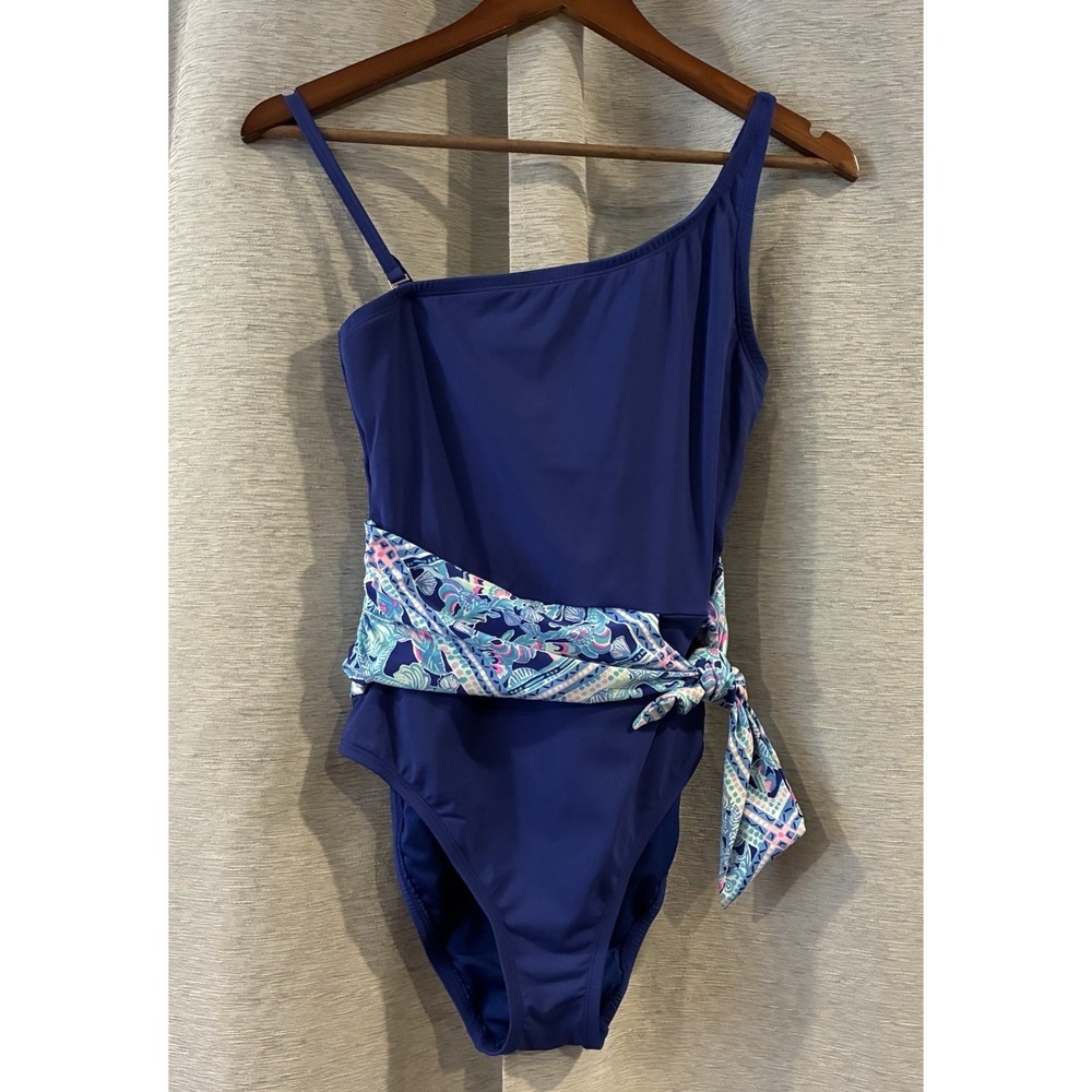 Lilly Pulitzer Womens Natalya One Piece Swimsuit Lapis Lazuli Size 4
